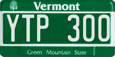 VT license plate YTP300