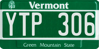 VT license plate YTP306