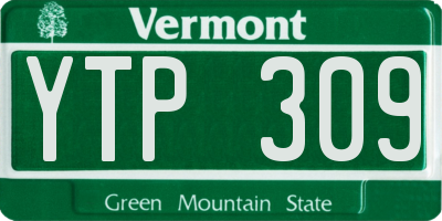VT license plate YTP309