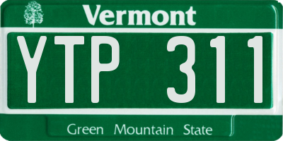 VT license plate YTP311