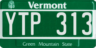 VT license plate YTP313