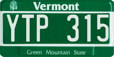 VT license plate YTP315