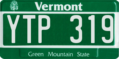VT license plate YTP319
