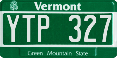 VT license plate YTP327