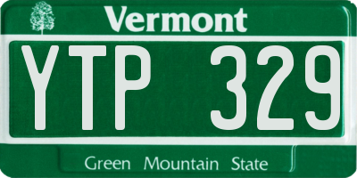 VT license plate YTP329
