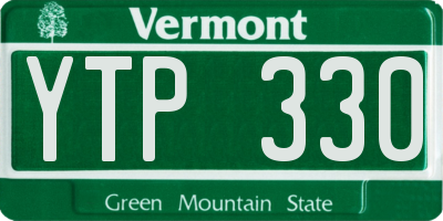 VT license plate YTP330