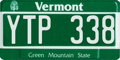 VT license plate YTP338