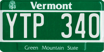 VT license plate YTP340