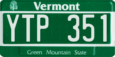 VT license plate YTP351