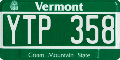 VT license plate YTP358