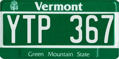 VT license plate YTP367