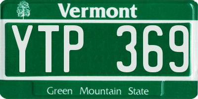 VT license plate YTP369