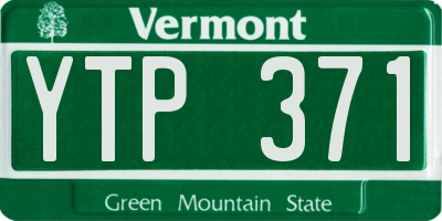VT license plate YTP371