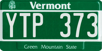 VT license plate YTP373