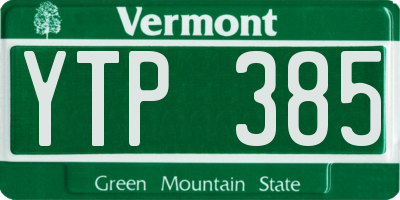 VT license plate YTP385