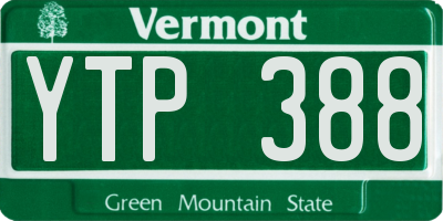 VT license plate YTP388