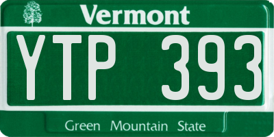 VT license plate YTP393