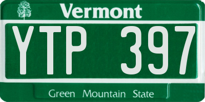 VT license plate YTP397