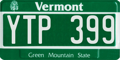 VT license plate YTP399