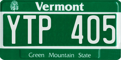 VT license plate YTP405