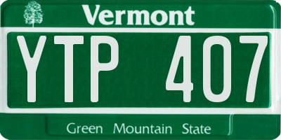 VT license plate YTP407