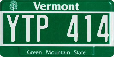 VT license plate YTP414