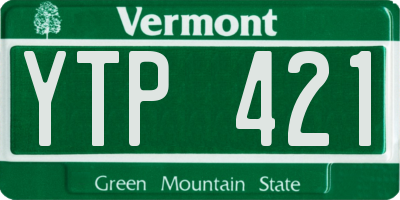 VT license plate YTP421