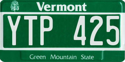VT license plate YTP425