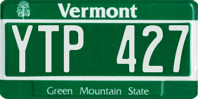 VT license plate YTP427
