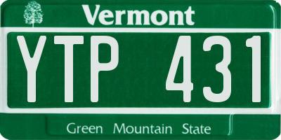 VT license plate YTP431