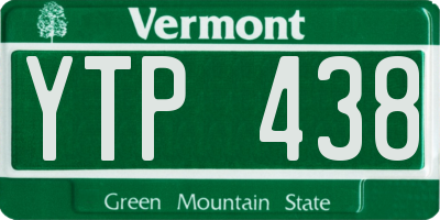 VT license plate YTP438