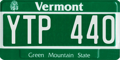 VT license plate YTP440