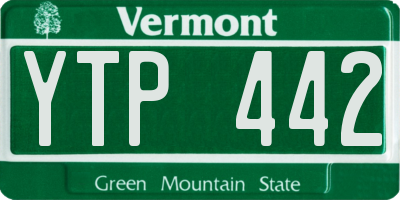 VT license plate YTP442