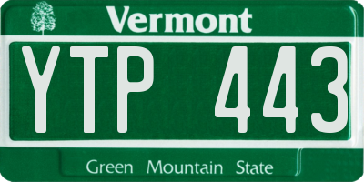 VT license plate YTP443