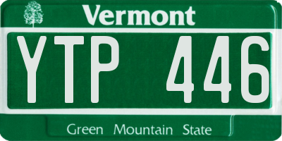 VT license plate YTP446
