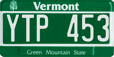 VT license plate YTP453