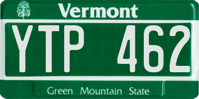 VT license plate YTP462