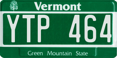 VT license plate YTP464