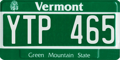 VT license plate YTP465