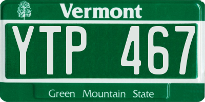 VT license plate YTP467