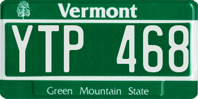 VT license plate YTP468