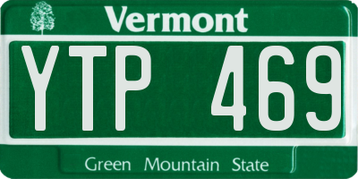 VT license plate YTP469