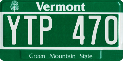 VT license plate YTP470