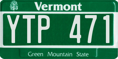 VT license plate YTP471