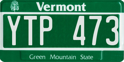 VT license plate YTP473