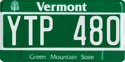 VT license plate YTP480