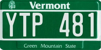 VT license plate YTP481
