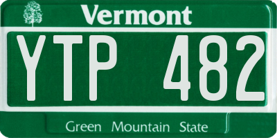 VT license plate YTP482