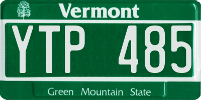 VT license plate YTP485