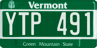 VT license plate YTP491
